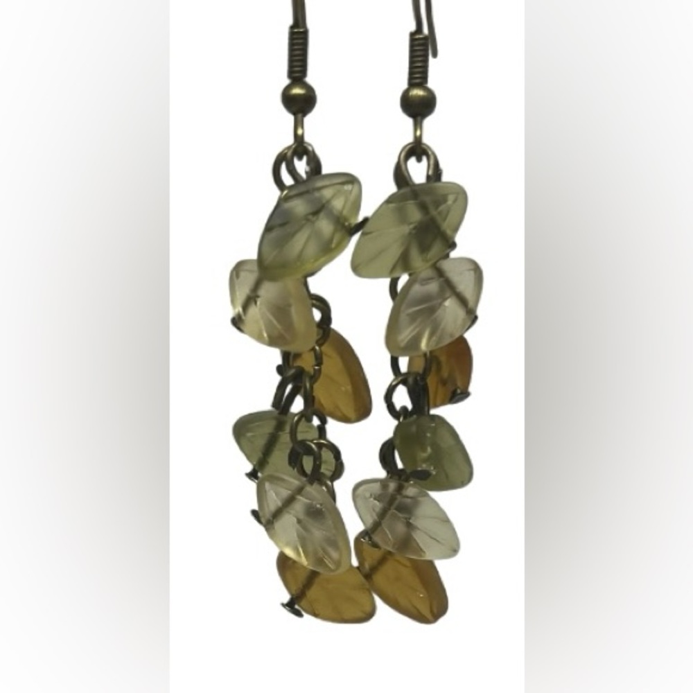 Fall leaf earrings - Picture 2 of 4